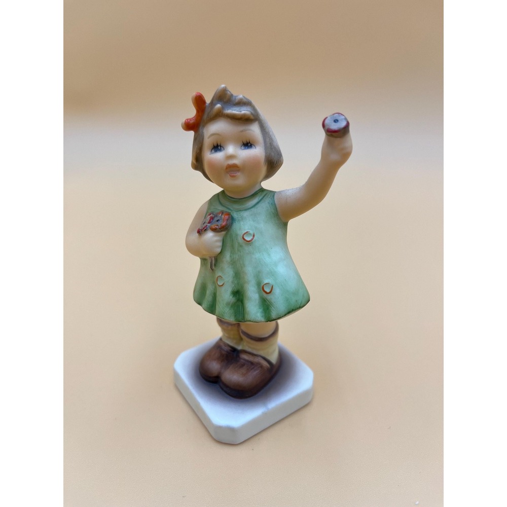 Hummel "Forever Yours" Figurine: Little Girl with Flowers, Goebel Germany